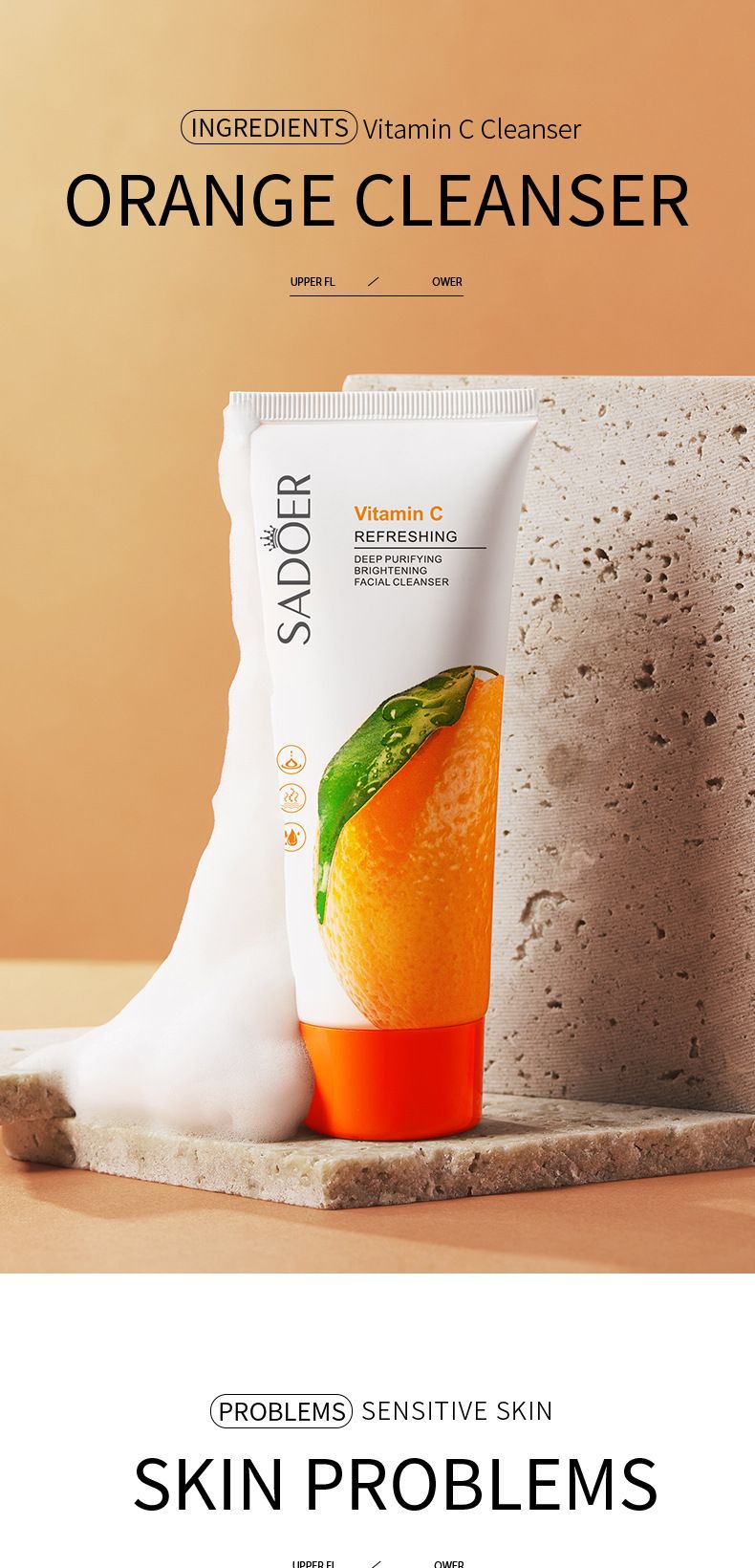 Full English Facial Cleanser SADOER Rose Milk 100g Deep Cleansing Live Broadcast_voghion.com