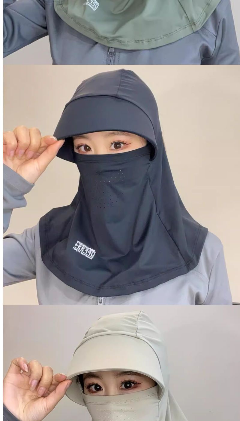 【 8949 People's Collection 】 25 neue Vollgesichts-Sommerhüte für Kinder, UV-beständige Nackenmasken für Outdoor-Fahrräder, Sonnenhüte_voghion.com