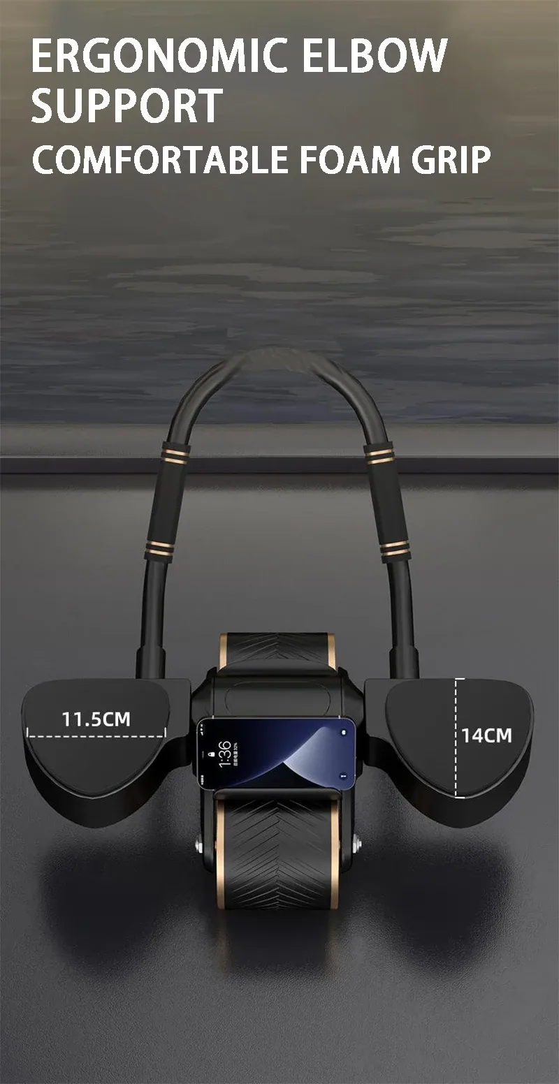 Ab Roller Wheel Automatic Rebound Ab Abdominal Exercise Roller Elbow Support Fitness Workout Equipment Ab Exercise for Home Gym_voghion.com