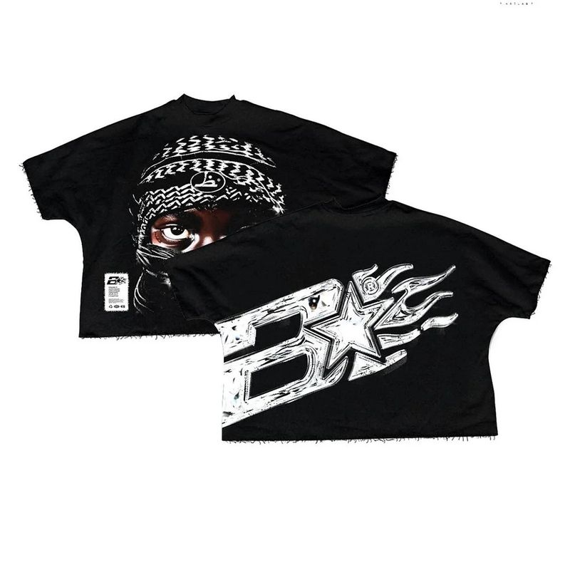 New B Foreigner Print 2109 Wide Version T-Shirt Japanese And Korean Casual Top Summer Short Sleeve_voghion.com