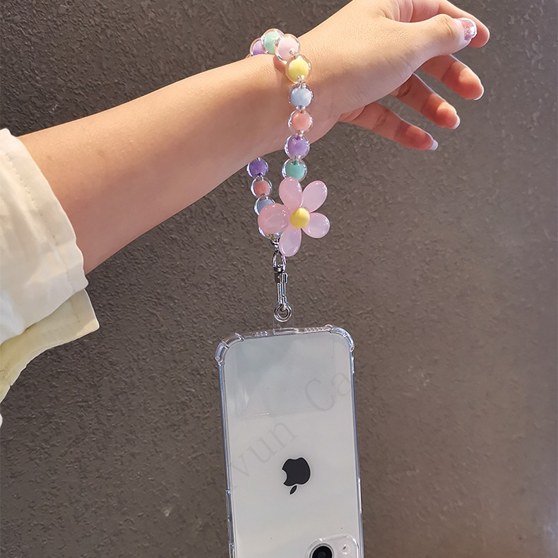 Macaron Color Mobile Phone Lanyard Wrist Strap Women's Hand-held Chain Short Anti-lost Cell Phone Case Cute Lanyard Key Pendant_voghion.com