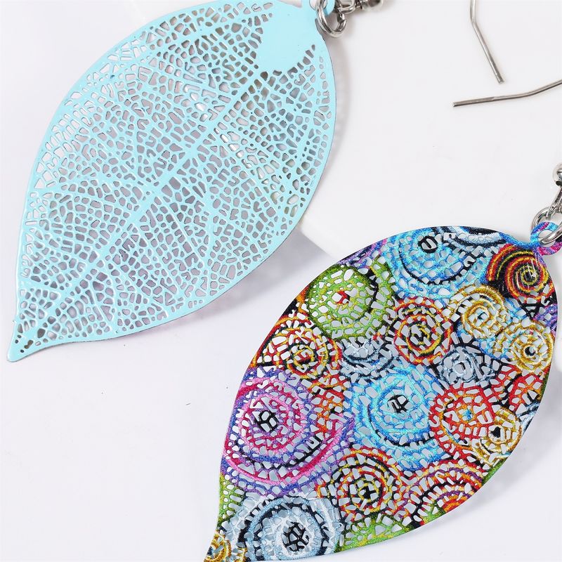 Heißer verkauf ohrringe blatt ohrringe gold einfache doppel schicht hohl blatt ohrringe retro_voghion.com