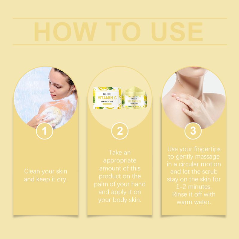 EELHOE Lemon Exfoliating Scrub, Cleansing Soft Firming Nourishing Moisturizing Body Moisturizing Scrub_voghion.com