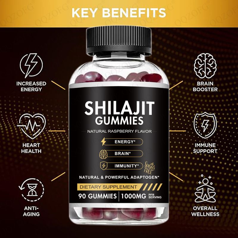 Auf Lager. Grenzüberschreitendes Bestseller-Produkt für den Außenhandel. 90 Kapseln Shilajit-Gummibärchen. Shilajit-Gummibärchen. Fabrik unterstützt OEM._voghion.com