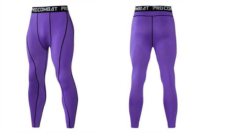 Pantaloni a compressione ad asciugatura rapida da uomo per corsa, calcio e allenamento: elasticizzati e traspiranti, in 7 colori vivaci_voghion.com