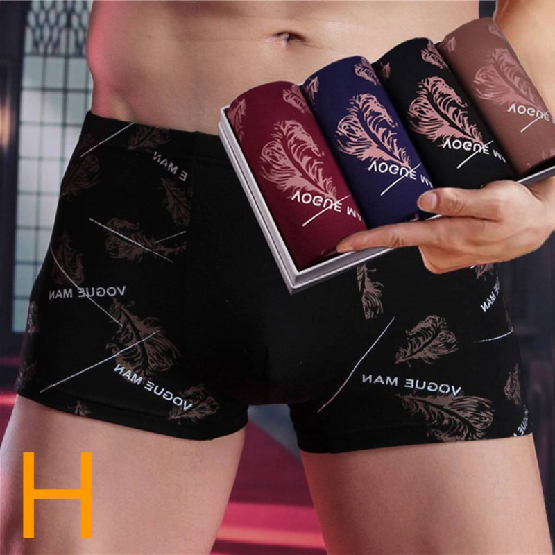 4GAB Bokseršorti liela izmēra bezšuvju kokvilnas vīle vīriešu bokseršorti vasaras plānas daļas izmērs L-3XL_voghion.com