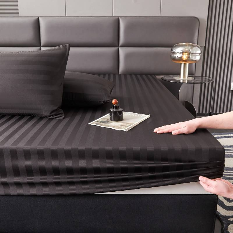 Drap-housse simple en satin brillant et frais, série DT, couvre-lit, protège-matelas, 1 pièce_voghion.com