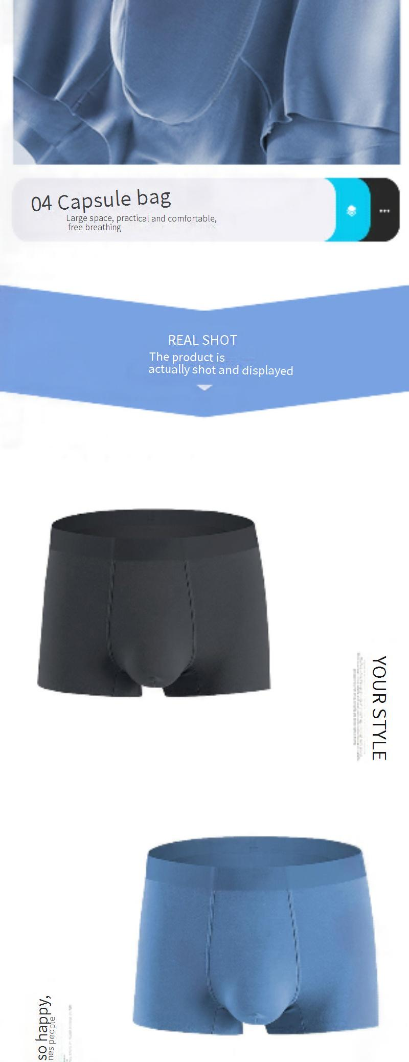 Yaz İçin Erkek Modal İç Çamaşırı Nefes Alabilen Yüksek Elastikiyetli Boxer Külot - Kusursuz Konfor, Serinlik Hissi_voghion.com