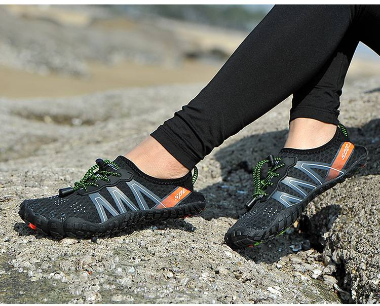 Scarpe da avventura unisex ad asciugatura rapida – Sneakers leggere e antiscivolo per escursionismo, corsa e sport acquatici (tessuto elastico traspirante)_voghion.com