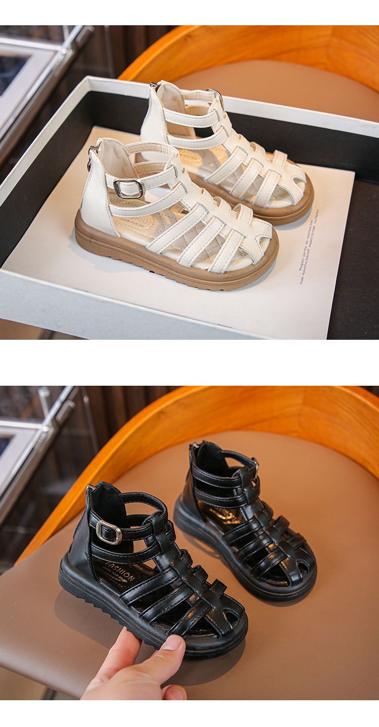 Sandali romani da ragazza 2024 Nuove scarpe da principessa estive per bambini grandi_voghion.com