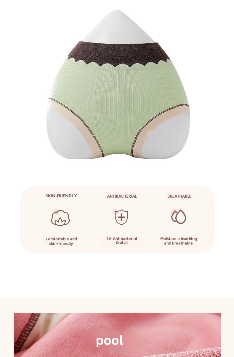 Japanse naadloze grote maten ondergoed hoge elastische naadloze puur katoen kruis ademend sexy hoge taille heuplift comfortabele dames slips_voghion.com