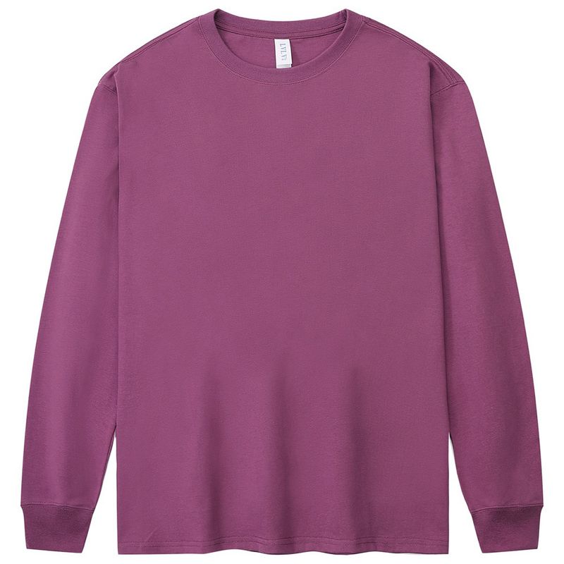 Geeignet für alle Jahreszeiten 230 Langarm-T-Shirt Herren Street Fashion Rippbündchen Amekaji Baumwolle Basic Unterhemd Print_voghion.com