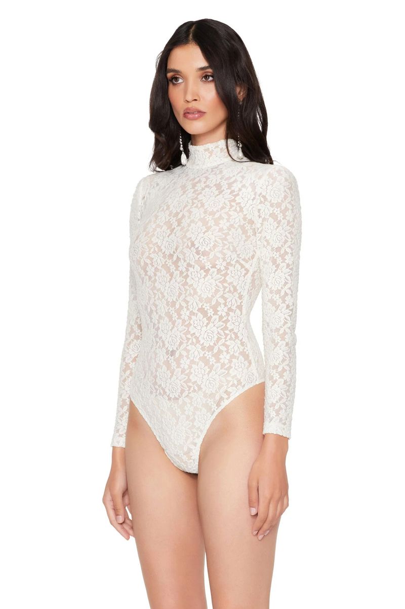 Sexy Lace Jumpsuit New White Design Top Long Sleeved High-end Women's Clothing_voghion.com