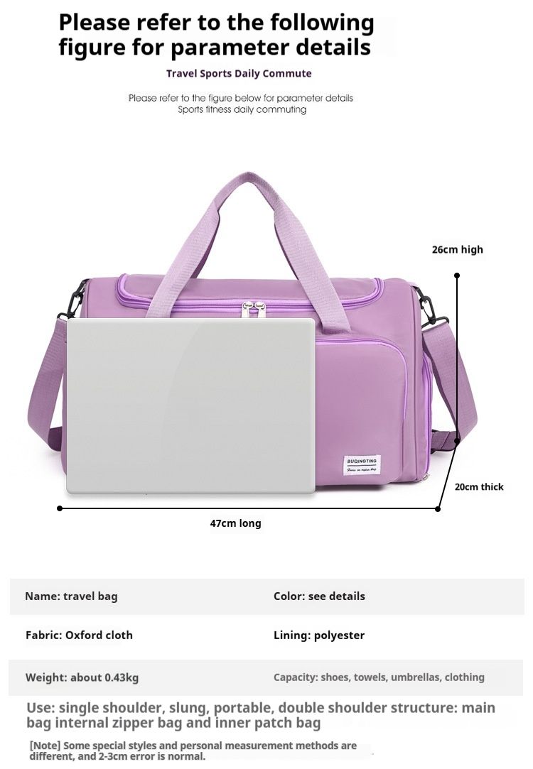 Einschultrige und Crossbody-Yoga-Fitnesstasche, Schwimmtrainingstasche mit großem Fassungsvermögen für Damen, Reisetasche für kurze Strecken_voghion.com