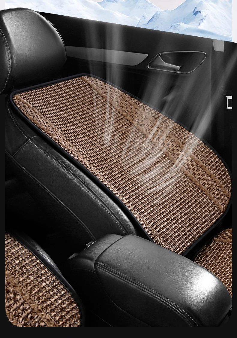 Novi jastuk za autosjedalicu, ljetni jastuk za hlađenje, jednodijelni ljetni prozračni jastuk za kamionsko sjedalo, pleteni jastuk za auto od ledene svile_voghion.com