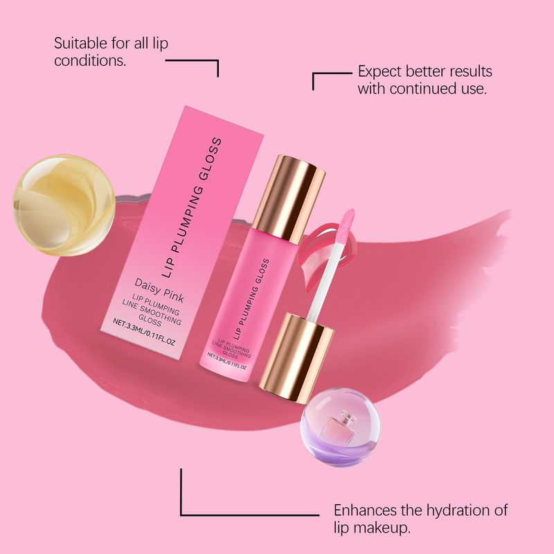 Feuchtigkeitsspendender Gloss, sanfte Inhaltsstoffe, tägliche Feuchtigkeitspflege für trockene, feuchtigkeitsspendende, glasige Schmolllippen, Lippenbalsam_voghion.com