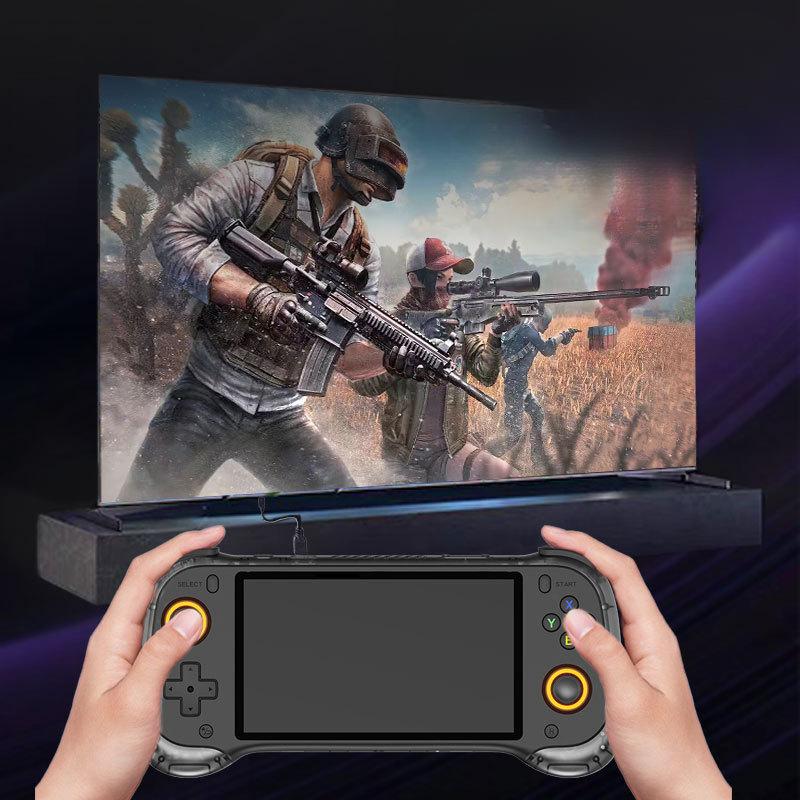 Az új H55 nagyfelbontású IPS nagyképernyős, nyílt forráskódú kézi játékkonzol PSP GB kétjátékos csatákat is lejátszhat._voghion.com