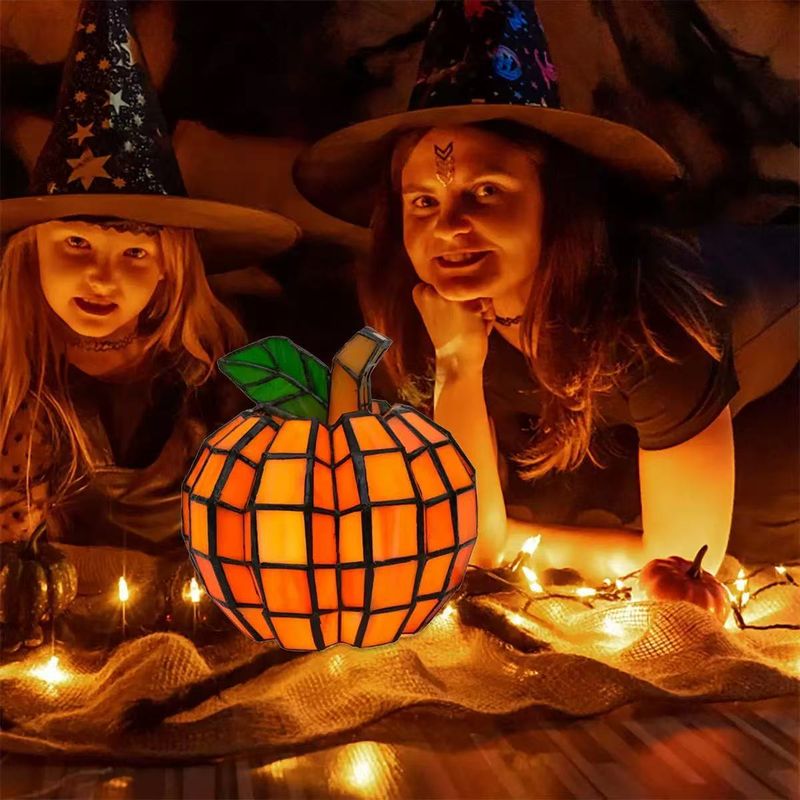 Nuova lampada decorativa in vetro colorato a forma di zucca_voghion.com