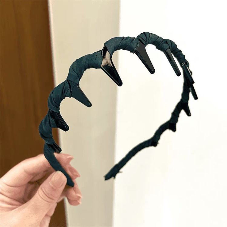 Wave Hairband For Women 2024 New High-End Face Washing Resin Clip High Skull Top Headband Broken Hair Organizer Artifact_voghion.com