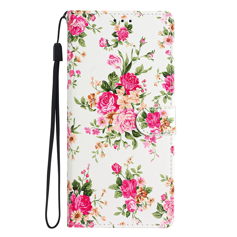 Capa tipo carteira com estampa de borboleta para Samsung Galaxy A05 A05S A15 A25 A35 A55 5G, capa traseira magnética de couro_voghion.com