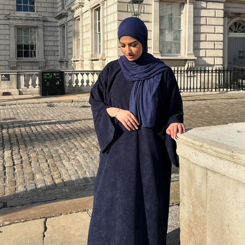 Women's Clothing Middle East Dubai Turkey Autumn and Winter Daily Dress Robe _voghion.com