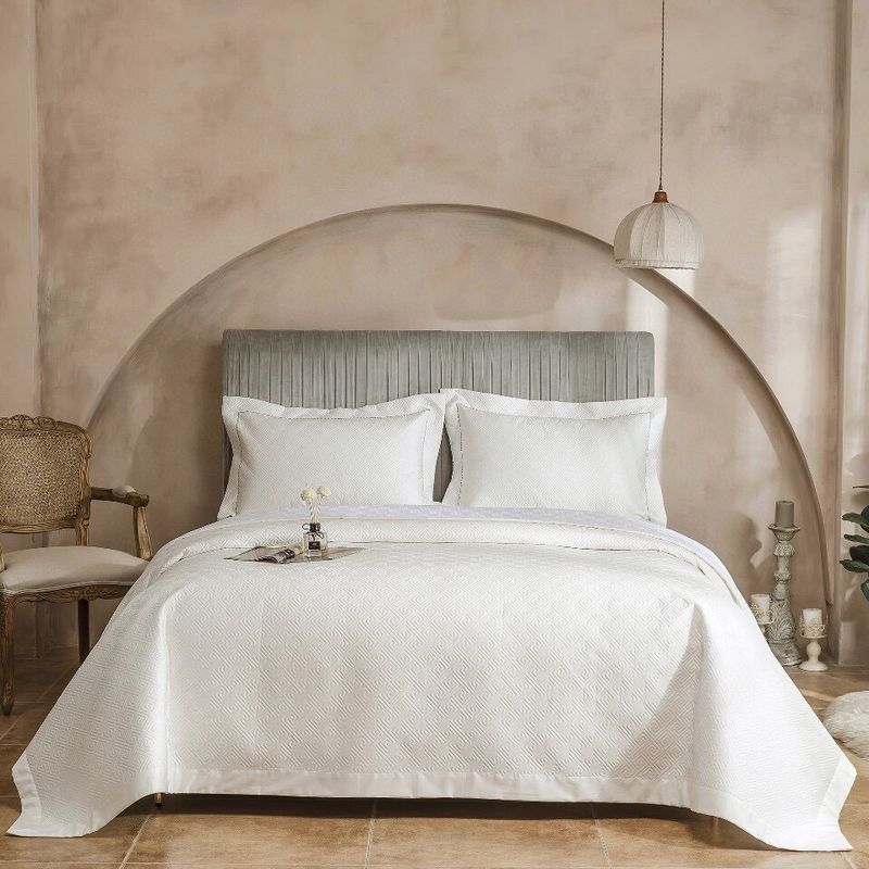 Copriletto in cotone di alta qualità, 100 pezzi, set da tre pezzi, trapuntato in cotone a fibra lunga, lenzuolo trapuntato in puro cotone, trapuntato da 1,8 m._voghion.com