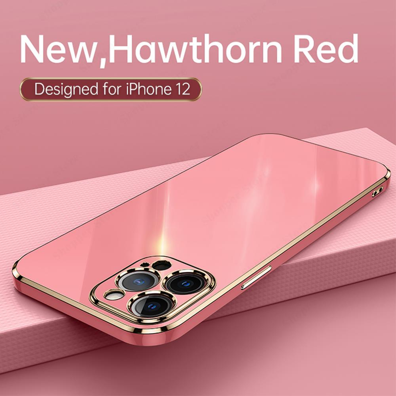 Luxuriöse plattierte Hülle für iPhone 11 12 13 14 Pro Max 7 8 Plus XR X XS Max 6 6S Plus 12 Mini Hülle Weiche Sillicone stoßfeste Abdeckung_voghion.com