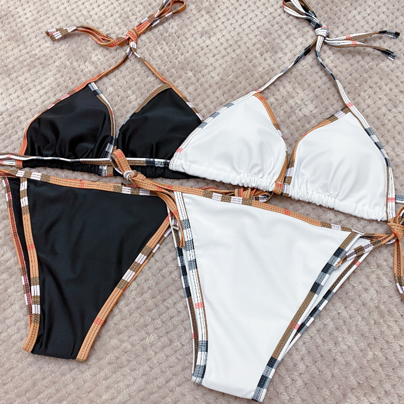 Sexy Beach Black And White Bikini Separates_voghion.com