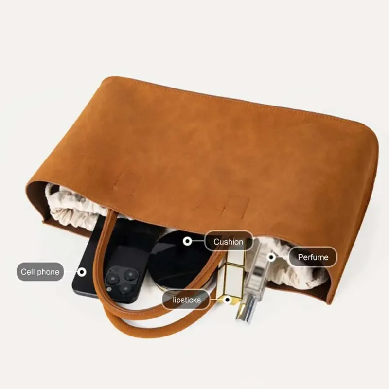Designer 2025 Tote For Women With Multi Pocket Shoulder Suede Large Capacity Top Handle Satchel Purse Shopping Commuter_voghion.com
