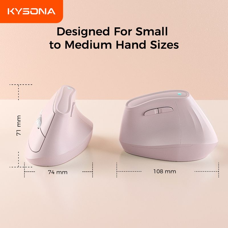 Premium Selection Straight Hair Ergonomic Office Vertical Mouse 4000DPI Silent Switch_voghion.com