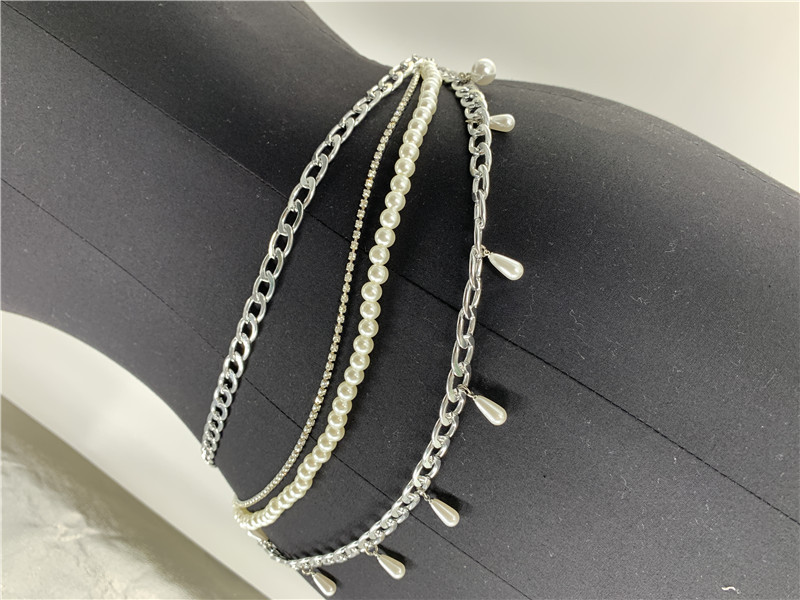 Club style publicity pearl chain mix and match multi-layer waist chain_voghion.com
