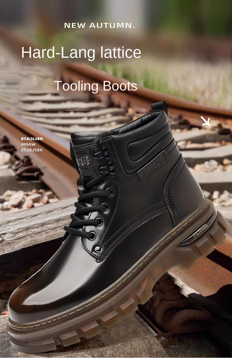 Outdoor Casual dicke Sohlen High Top Schuhe Arbeitskleidung Retro Martin Stiefel_voghion.com