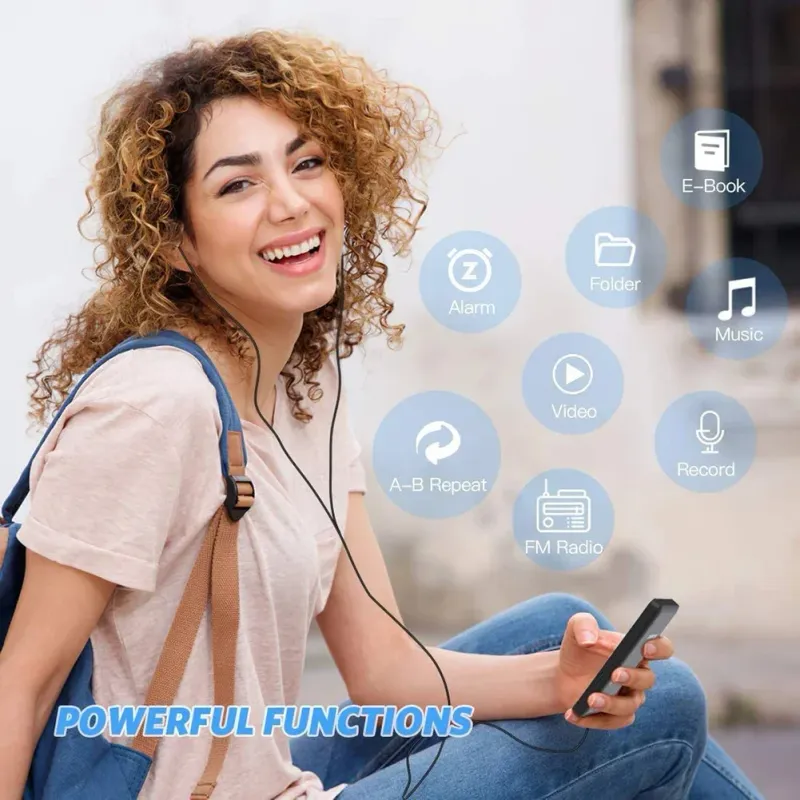Interface MPZ Type-C, port de charge rapide avec carte mémoire 32 Go, version Bluetooth 5.ch, lecteur de musique, enregistrement FM, livre électronique_voghion.com