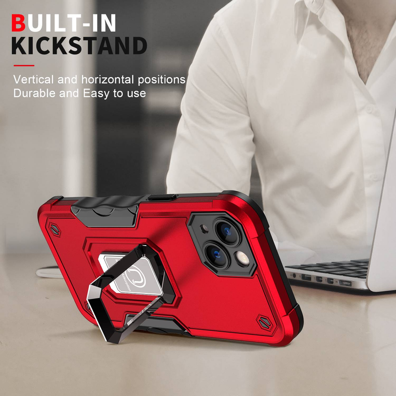 Θήκη προφυλακτήρα Armor Anti Shockproof για iPhone 15 14 13 12 11 Pro Max 15Plus 14Plus 12Mini 13Mini XR XS Max X 7 8 SE Δακτυλιοειδής μαγνητική μεταλλική θήκη δαχτυλιδιού_voghion.com