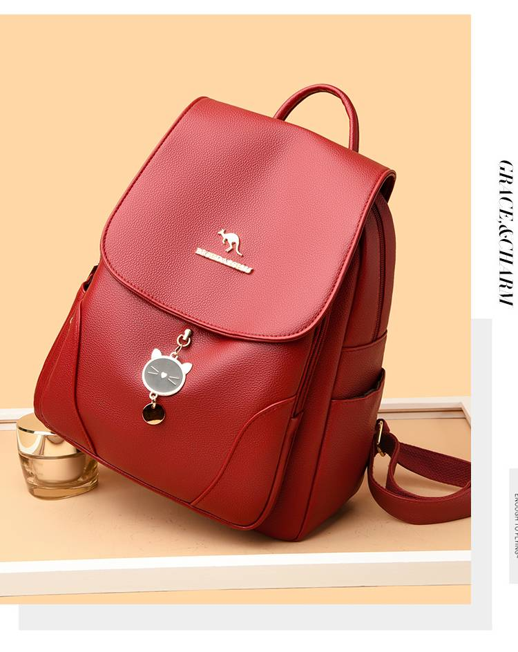 Torba kangur 2024 New Fashion Casual, wszechstronny, prosty i modny plecak w jednolitym kolorze_voghion.com
