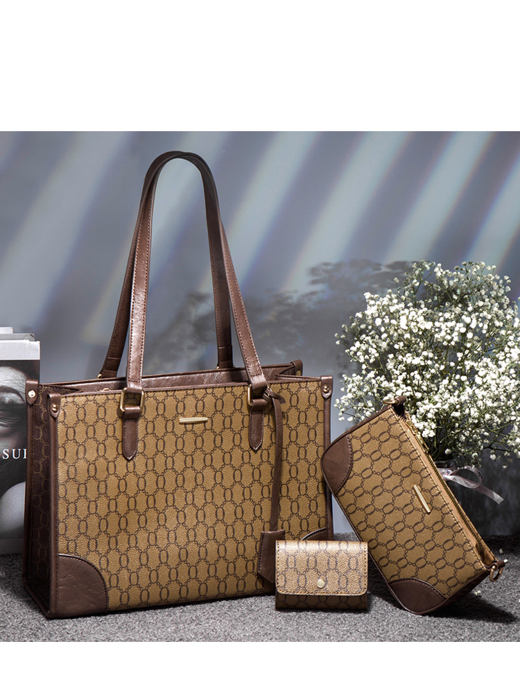 Handtaschen-Set für Damen, Handtasche, Modetrend, Umhängetasche, Presbyched Retro Crossbody Bag, große Kapazität, Mutter-Tochter-Tasche_voghion.com