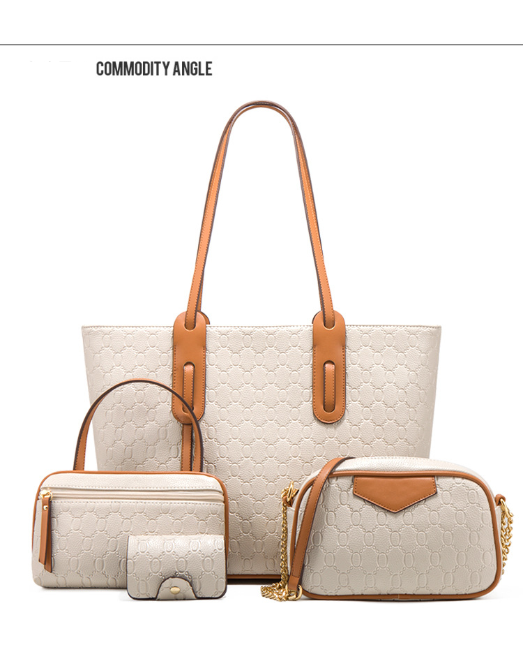 Handbag Set For Women Handbag Fashion Large Tote Bag Trend One-shoulder Diagonal Straddle Bag Large Capacity Four-piece Mother-daughter Bag_voghion.com