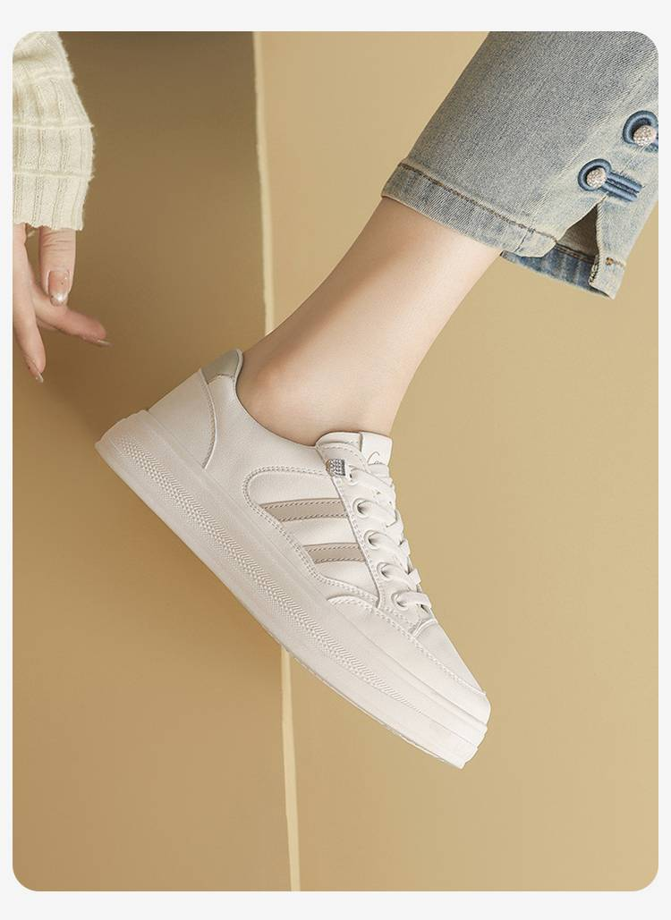 Cameido Damen Slip-On-Canvas-Schuhe in Weiß, Freizeitschuhe mit flacher Sohle, vielseitige Canvas-Schuhe für den Herbst 2024_voghion.com