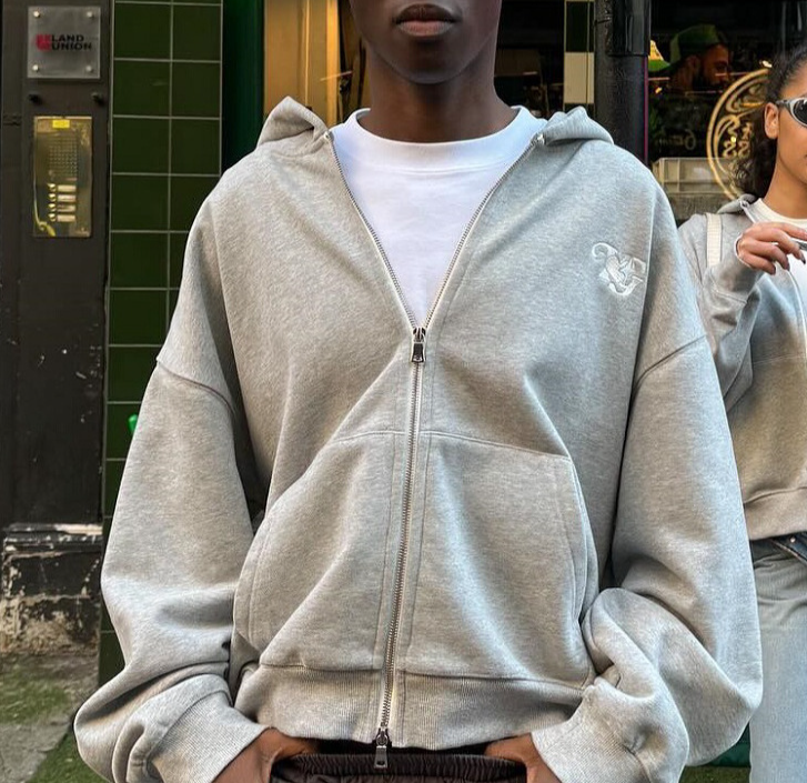 Herrenbekleidung Cross Border Außenhandel Amerikanischer Retro-Trend All Match Persönlichkeit Street Stickerei Hoodie Anzug Männer und Frauen Strickjacke_voghion.com
