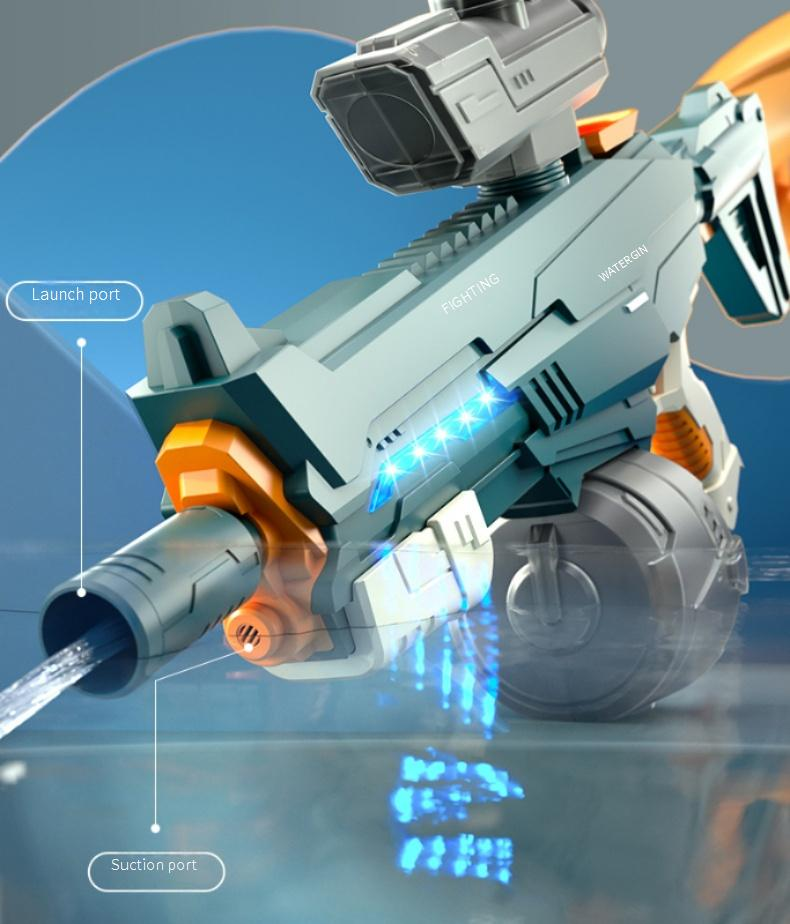 Pistol cu apă electric cu oglindă, capacitate mare, vară, plajă, piscină, jucărie cu apă în aer liber, copii, pistol cu apă_voghion.com