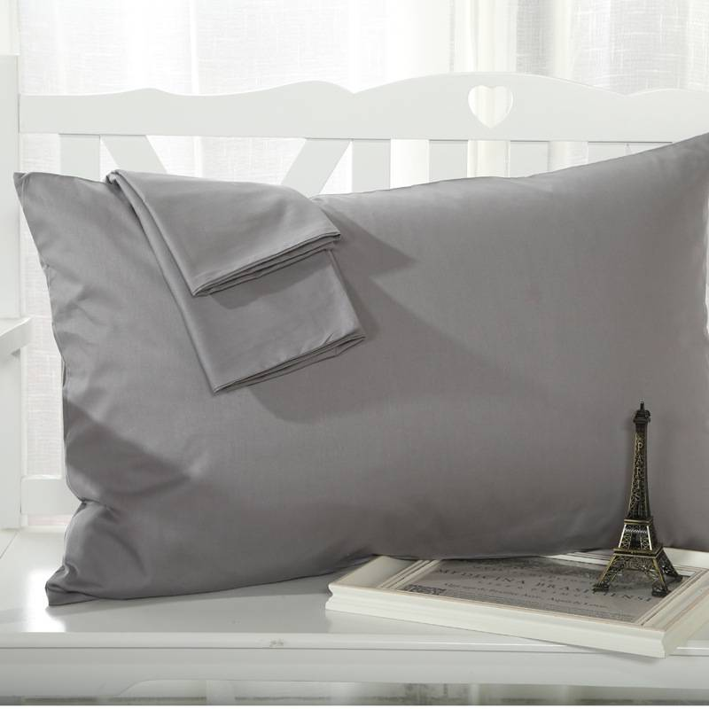Pure Color Cotton Pillowcase Plain Simple Single Pillowcase 48*74cm_voghion.com