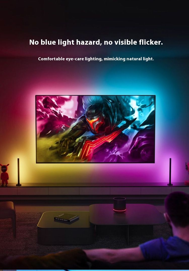 Tira de luces LED RGB Bluetooth USB de 5 V: barra de luz inteligente con cambio de color SMD 5050 para retroiluminación de TV, escritorios de juegos y ambientación._voghion.com