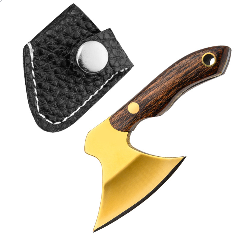 Compact Stainless Steel Utility Knife - EDC Pocket Knife With Sheath, Non-Folding Mini Blade For Daily Tasks, Camping & Crafts_voghion.com