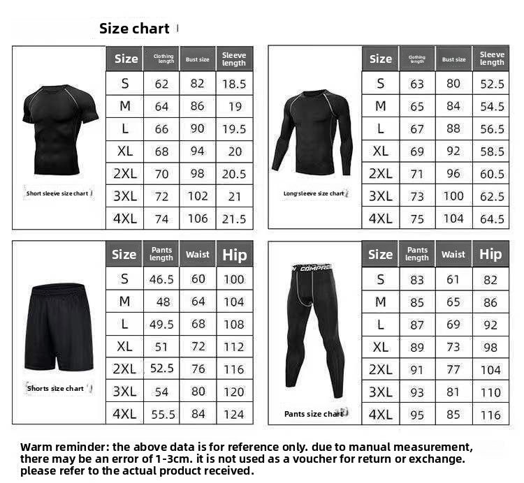 Autumn Winter Fleece-Lined Sportswear Set For Men Outdoor Skiing Running Quick-Dry Tight Fitness Base Layer Thermal_voghion.com