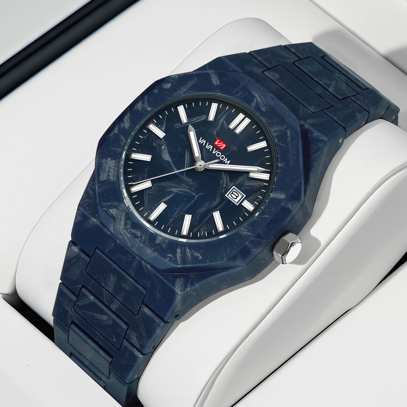 New Men Quartz Watch With Marble Pattern Calendar Clock Waterproof Men's Watch Silicone Strap Gift Watch_voghion.com