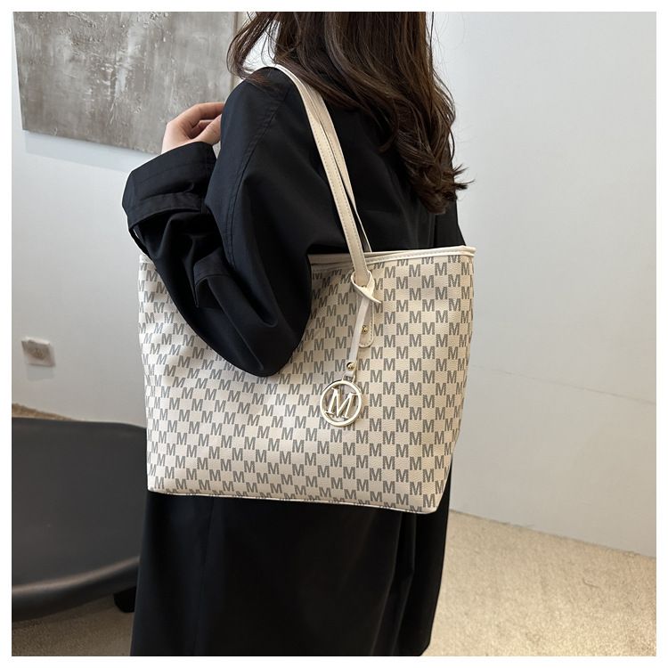 Borsa da ascellare grande da donna Do&thin - Borsa a tracolla alla moda per lavoro e uso quotidiano, morbida pelle PU con doppi spallacci_voghion.com