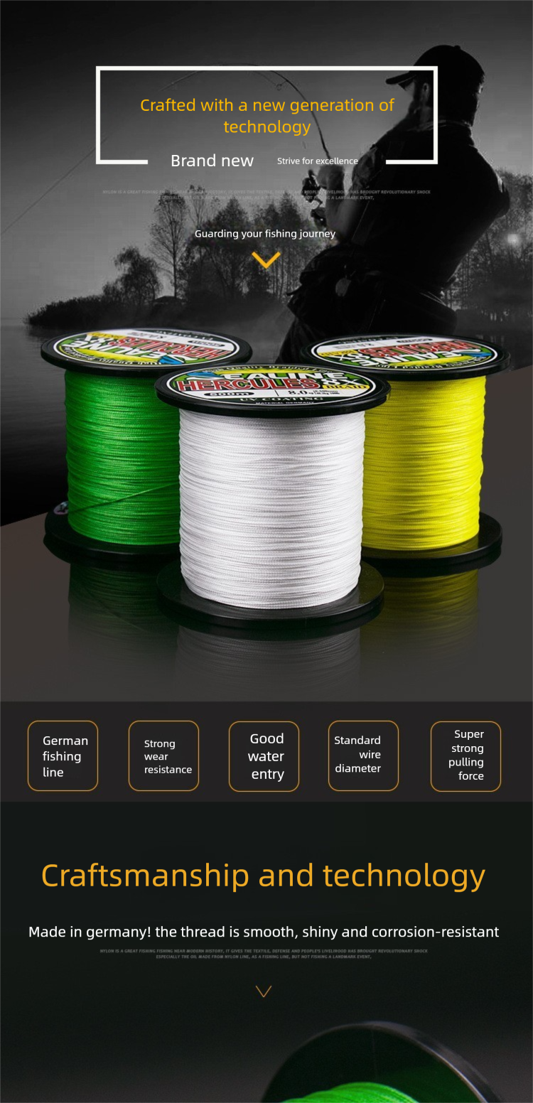 8 PE Dyneema 500m Geflochtene Meeresköder-Kite-Schnur Angelgerät_voghion.com