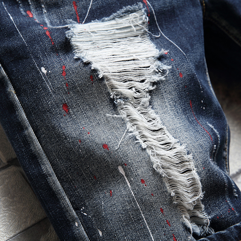 Men's Clothing Distressed Denim Shorts - Vintage Ripped Casual Cargo Shorts For Men, Mid Waist Straight Fit, Cotton Stretch (13 Colors, Sizes 28-42)_voghion.com