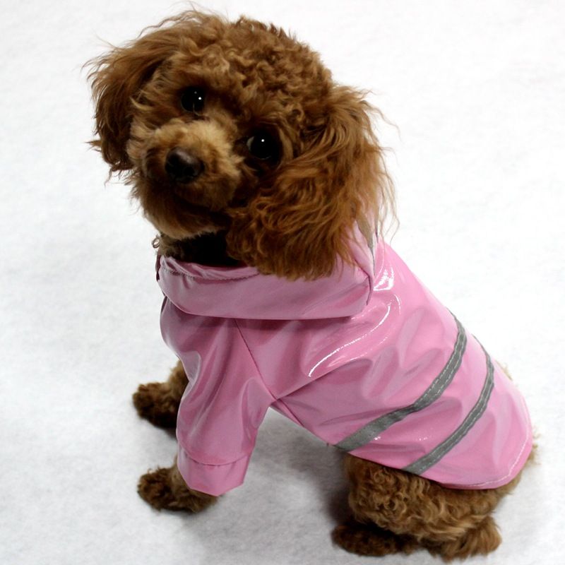25 Stile Welpen Kapuzen Regenmantel Hund Nacht Reflektierende Sicherheitskleidung Haustier Wasserdichte Jacke Mantel Fünf Farben_voghion.com