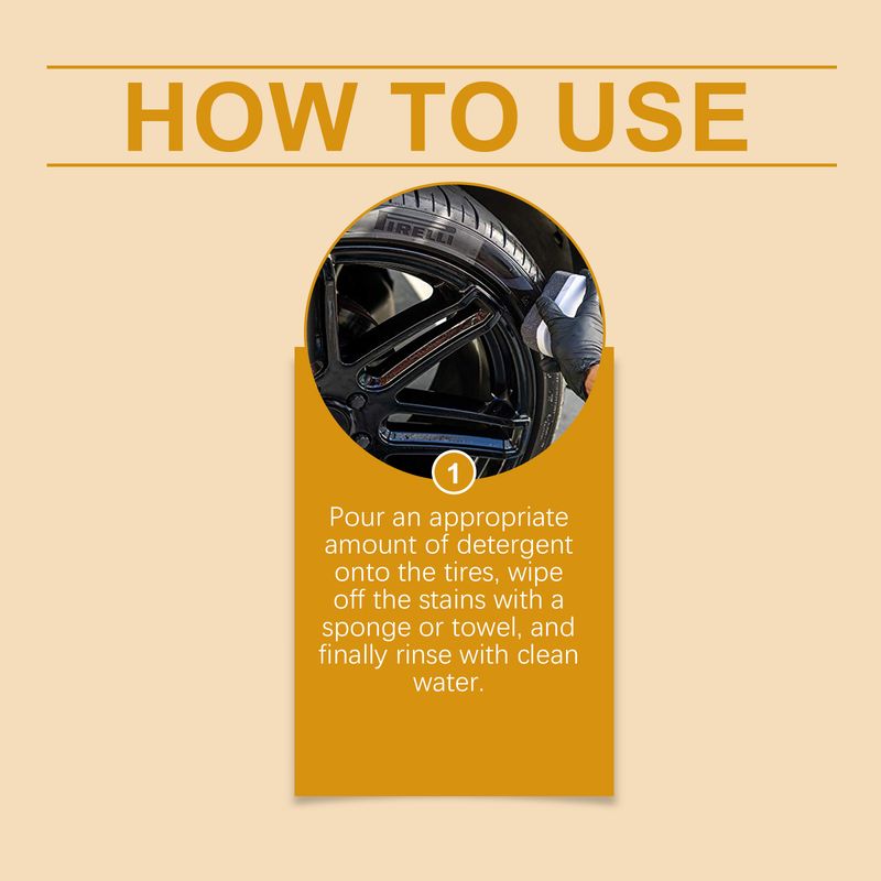 Homonth Automobile Tire Cleaner, Automobile Tire Cleaning Decontamination And Descaling New Tire Cleaning Agent_voghion.com